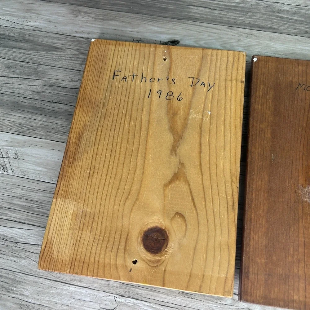 Vintage Woodworks Wood Wall Plaque‎ Husband Wife Couple Sign Retro Home Decor